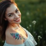 Tatuajes a color para mujer en la pierna
